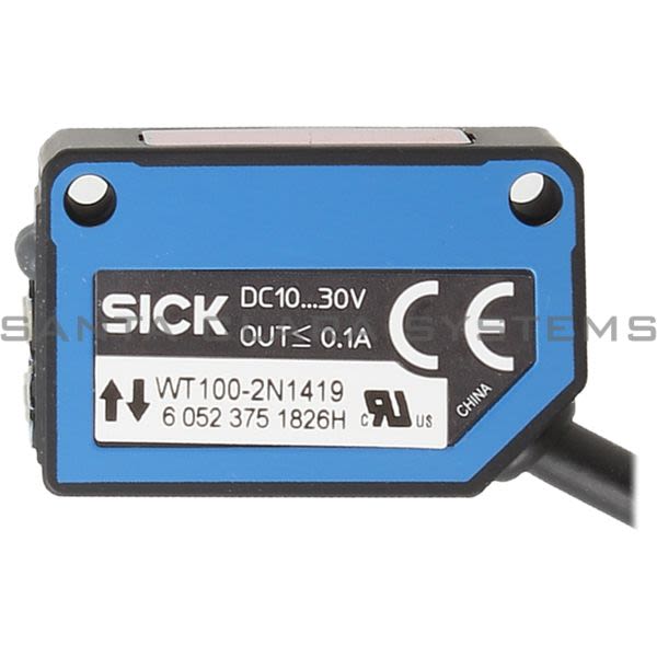 Sick WT100-2N1419 Photoelectric Proximity sSensor | Background Blanking | 6052375 Product Image
