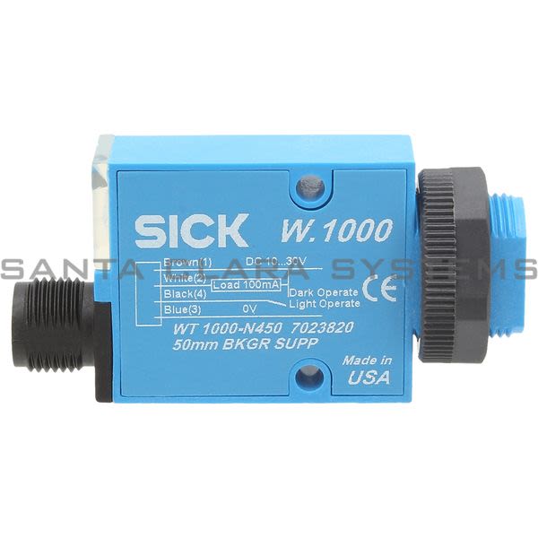 Sick WT1000-N450 50 mm Fixed Bgs 4-Wire DC Model Product Image