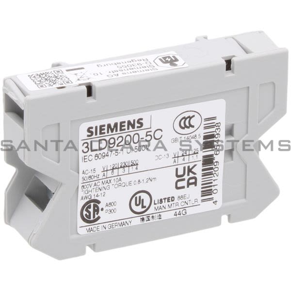 Siemens 3LD9200-5C Auxiliary Contact Product Image