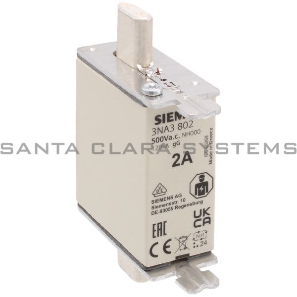 Siemens 3NA3802 Fuse | 3NA3802 Product Image