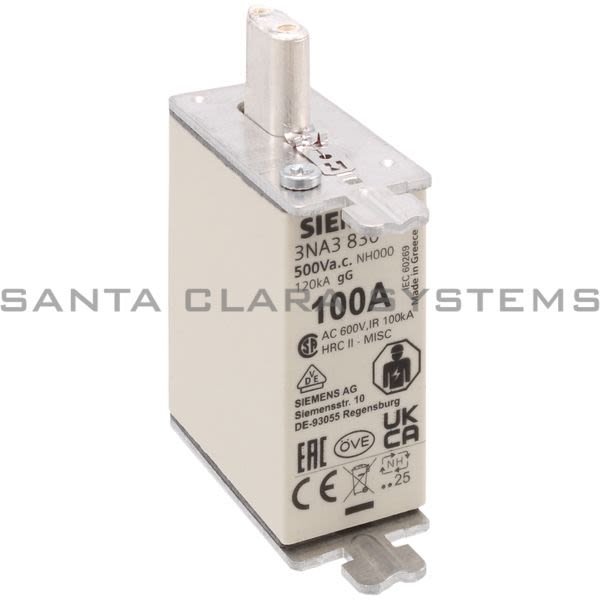 Siemens 3NA3830 Fuse | 3NA3830 Product Image