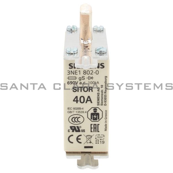 Siemens 3NE1802-0 Fuse Link | 3NE1802-0 Product Image