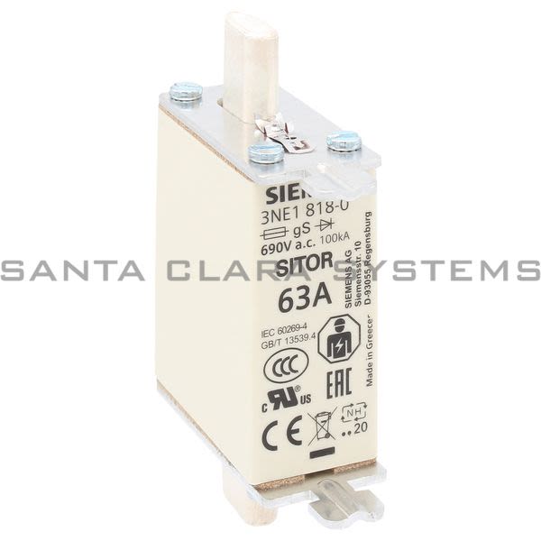Siemens 3NE1818-0 Fuse Link | 3NE1818-0 Product Image
