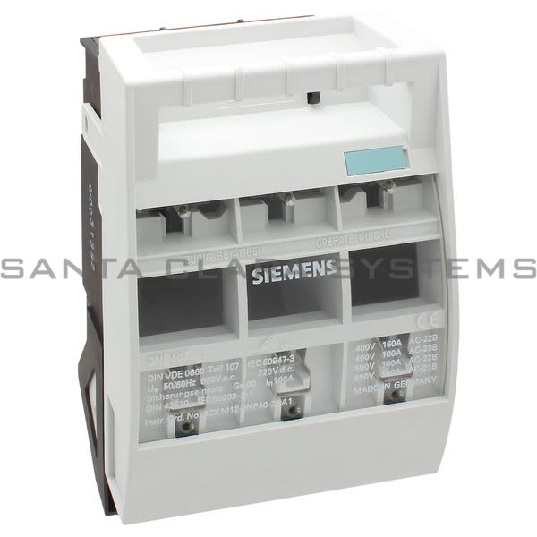 Siemens 3NP4070-0CH01 FUSE SW. DISCONNECT Product Image
