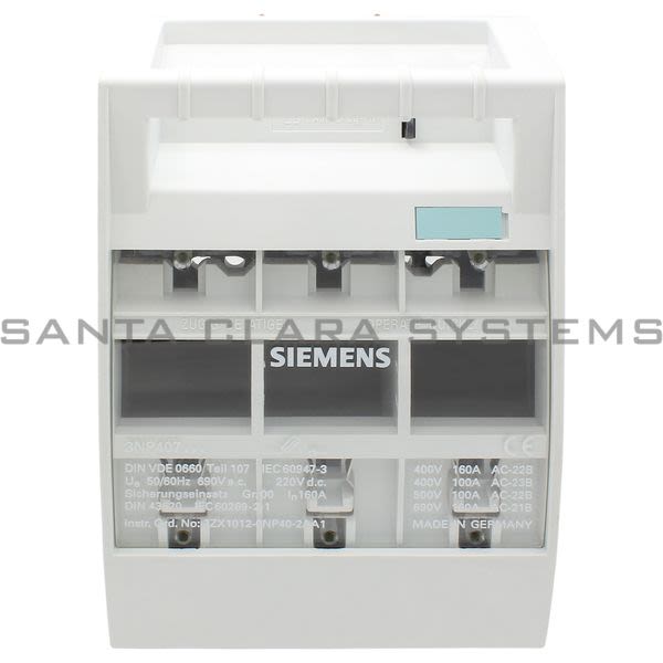 Siemens 3NP4070-0CH01 FUSE SW. DISCONNECT Product Image