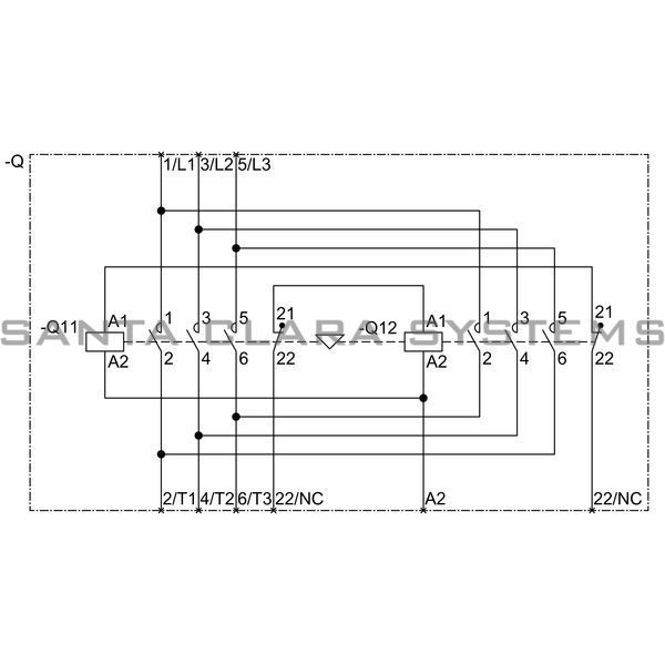 Siemens 3RA1316-8XB30-1AB0 Reversing Contactor Product Image