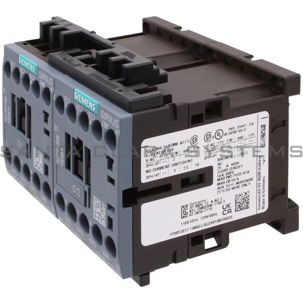 Siemens 3RA2317-8XB30-1AK6 Reversing Contactor Product Image