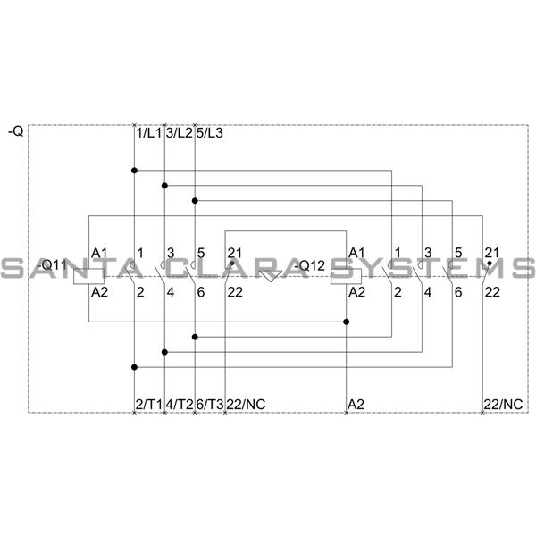 Siemens 3RA2318-8XB30-1AK6 Reversing Contactor Product Image