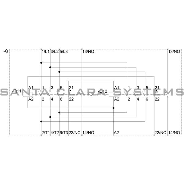 Siemens 3RA2327-8XB30-1AP6 Reversing Contactor Product Image