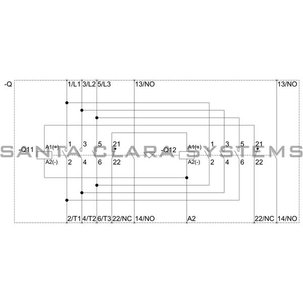 Siemens 3RA2327-8XB30-1BB4 Reversing Contactor Product Image