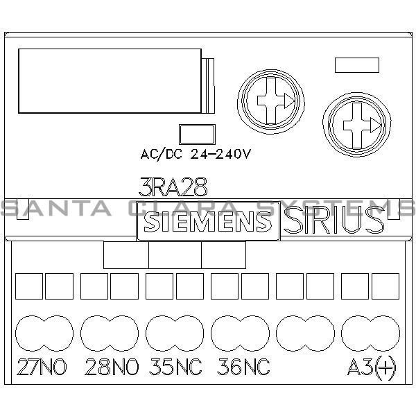 Siemens 3RA2814-2FW10 Auxiliary Contact | Time Delay | Sirius | 3RA2814-2FW10 Product Image