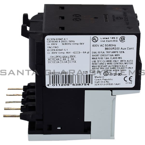 Siemens 3RB2016-2RB0 Overload Relay Product Image