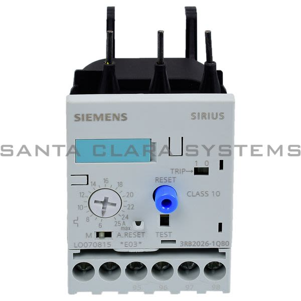 Siemens 3RB2026-1QB0 Overload Relay | 3RB2026-1QB0 Product Image