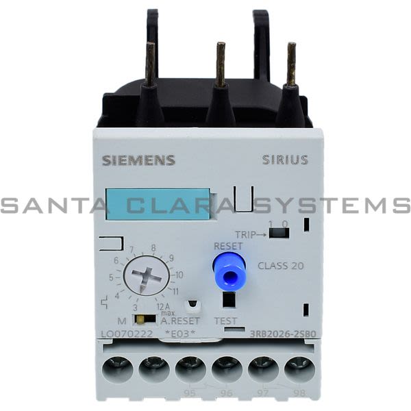 Siemens 3RB2026-2SB0 Overload Relay | 3RB2026-2SB0 Product Image