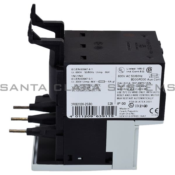 Siemens 3RB2026-2SB0 Overload Relay | 3RB2026-2SB0 Product Image