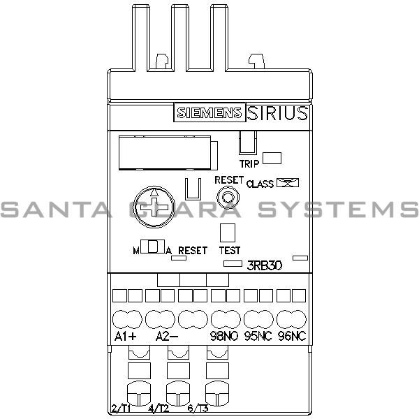 Siemens 3RB3 016-1RE0  Overload Relay Product Image