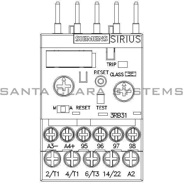 Siemens 3RB3113-4TB0 Overload Relay Product Image