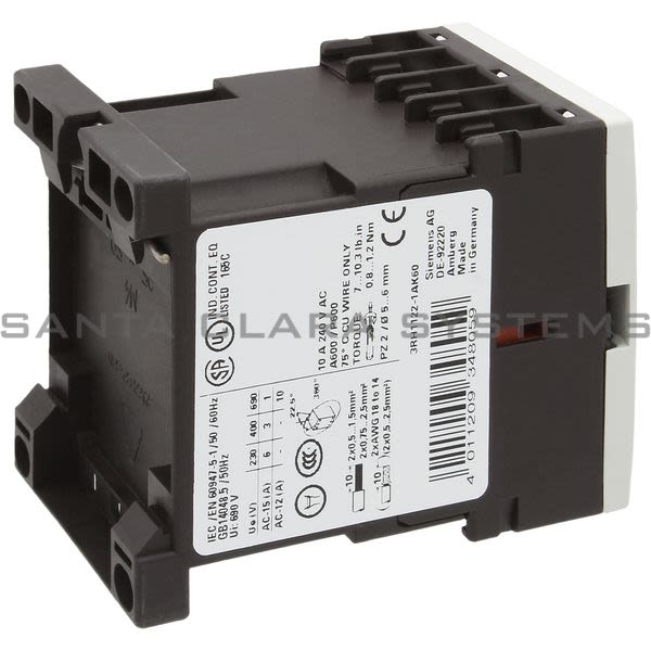 Siemens 3RH1122-1AK60 Control Relay Product Image