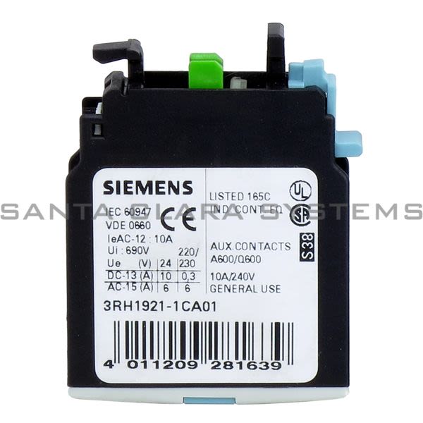 Siemens 3RH1 921-1CA01  Auxiliary Contact Product Image