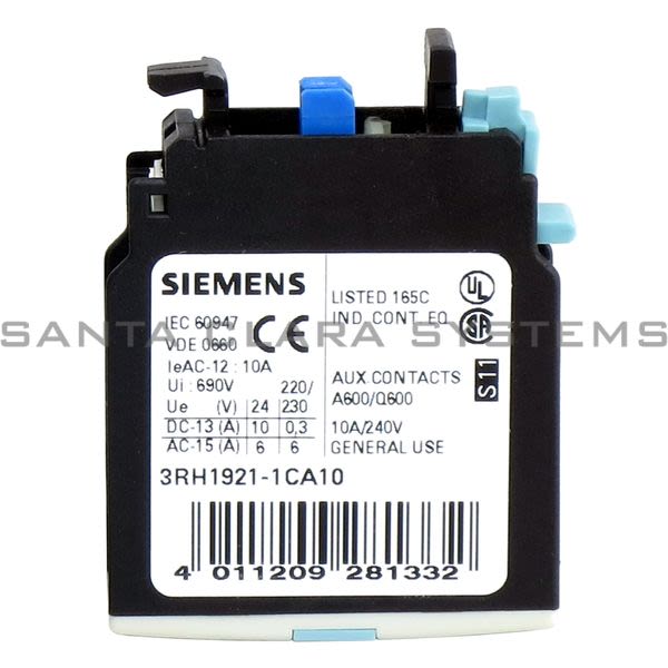 Siemens 3RH1 921-1CA10  Auxiliary Contact Product Image