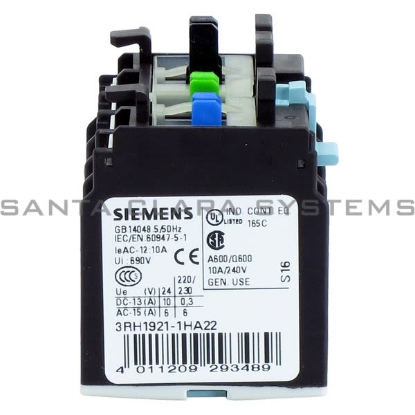 Siemens 3RH1921-1HA22 Auxiliary Contact Product Image