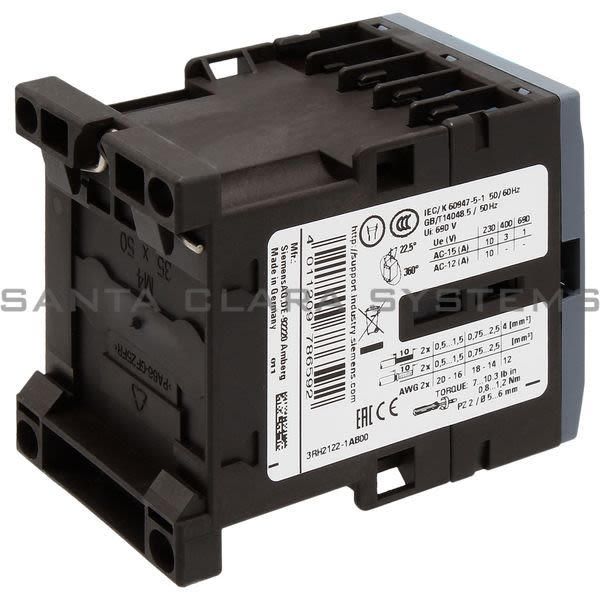 Siemens 3RH2122-1AB00 Control Relay | 3RH2122-1AB00 Product Image