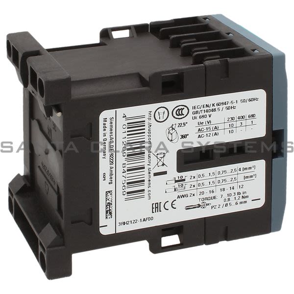 Siemens 3RH2122-1AF00 Control Relay | Sirius | 3RH2122-1AF00 Product Image