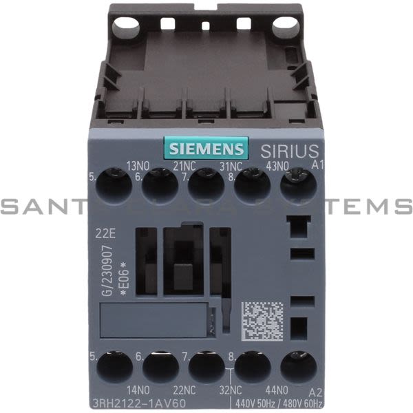 Siemens 3RH2122-1AV60 Control Relay | 3RH2122-1AV60 Product Image