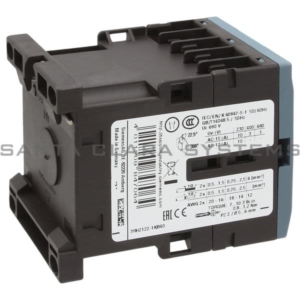 Siemens 3RH2122-1KB40 Control Relay | 3RH2122-1KB40 Product Image