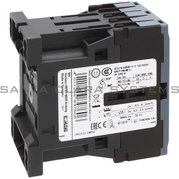 Siemens 3RH2122-2AF00 Control Relay | 3RH2122-2AF00 Product Image