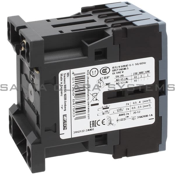 Siemens 3RH2122-2AK60 Control Relay | 3RH2122-2AK60 Product Image