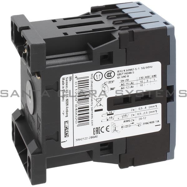 Siemens 3RH2122-2BG40 Control Relay | 3RH2122-2BG40 Product Image
