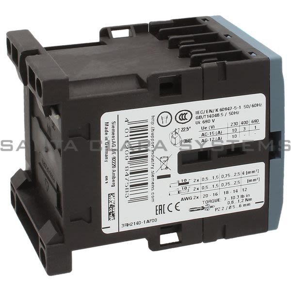 Siemens 3RH2140-1AF00 Control Relay | Sirius | 3RH2140-1AF00 Product Image