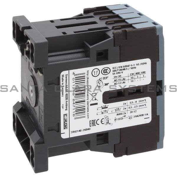 Siemens 3RH2 140-2KB40  Control Relay | 3RH2140-2KB40 Product Image