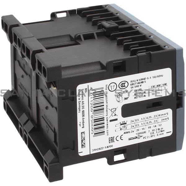 Siemens 3RH2422-1AF00 Control Relay | 3RH2422-1AF00 Product Image