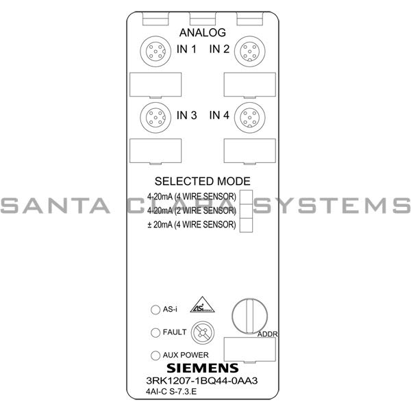 Siemens 3RK1 207-1BQ44-0AA3  Analog Input Module | 3RK1207-1BQ44-0AA3 Product Image