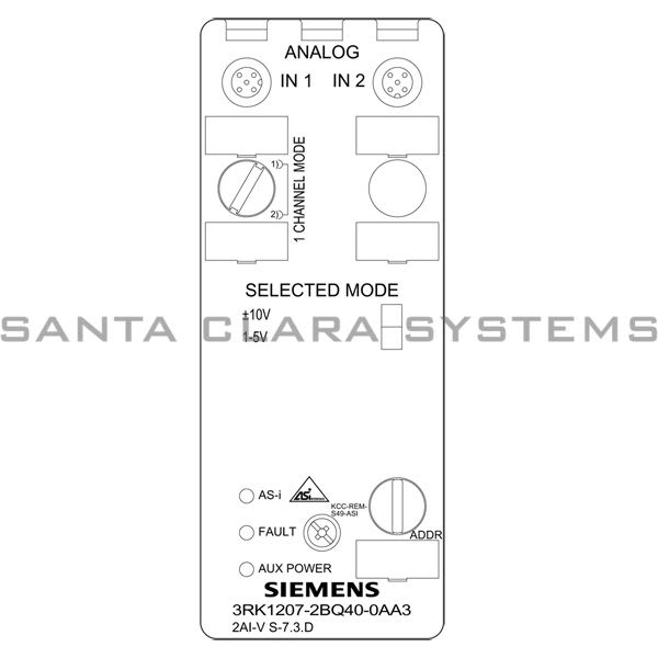 Siemens 3RK1 207-2BQ40-0AA3  Analog I/O Module | 3RK1207-2BQ40-0AA3 Product Image