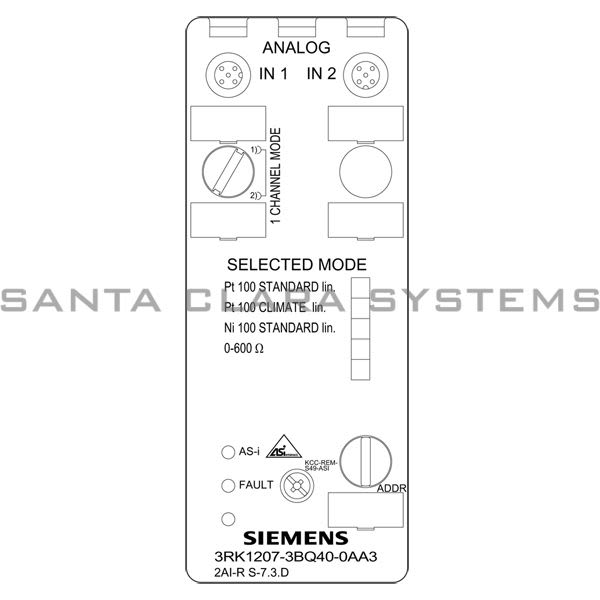 Siemens 3RK1 207-3BQ40-0AA3  Analog I/O Module Product Image