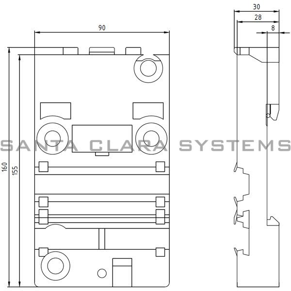 Siemens 3RK1901-2DA00 Mounting Plate | 3RK1901-2DA00 Product Image