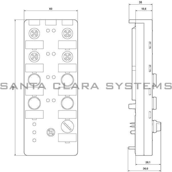 Siemens 3RK2200-0CQ00-0AA3 Digital I/O Module | 3RK2200-0CQ00-0AA3 Product Image