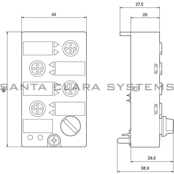Siemens 3RK2200-0DQ20-0AA3 Digital I/O Module | 3RK2200-0DQ20-0AA3 Product Image