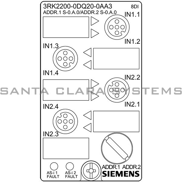 Siemens 3RK2200-0DQ20-0AA3 Digital I/O Module | 3RK2200-0DQ20-0AA3 Product Image