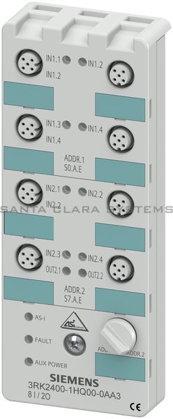 Siemens 3RK2400-1HQ00-0AA3 Digital I/O Module | 3RK2400-1HQ00-0AA3 Product Image