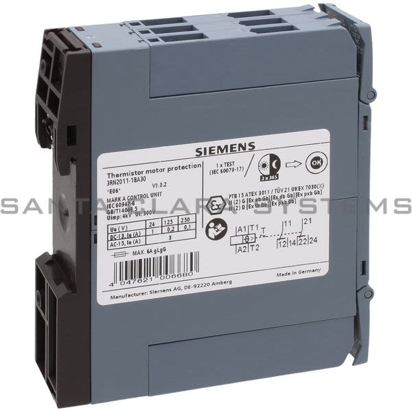 Siemens 3RN2011-1BA30 Motor Protector | 3RN2011-1BA30 Product Image