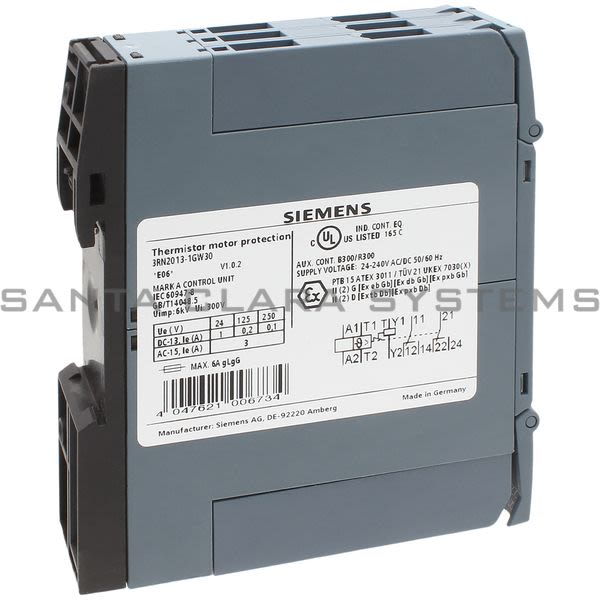 Siemens 3RN2013-1GW30 Motor Protector | 3RN2013-1GW30 Product Image