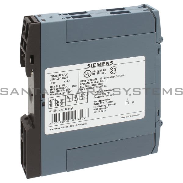 Siemens 3RP2505-1AW30 Timing Relay | 3RP2505-1AW30 Product Image