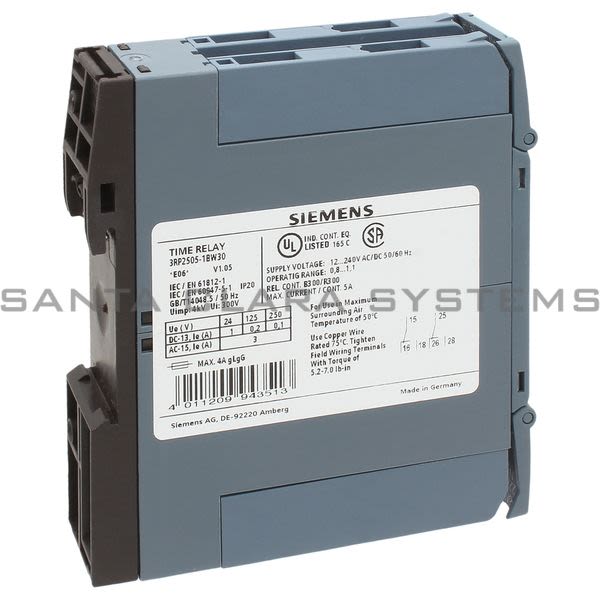 Siemens 3RP2505-1BW30 Timing Relay | 3RP2505-1BW30 Product Image
