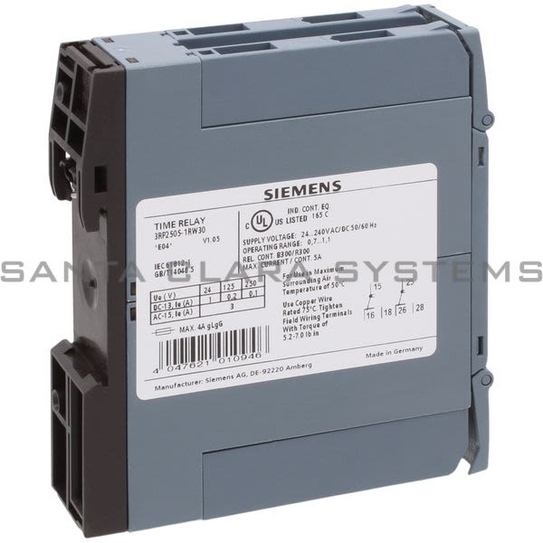 Siemens 3RP2505-1RW30 Timing Relay | 3RP2505-1RW30 Product Image