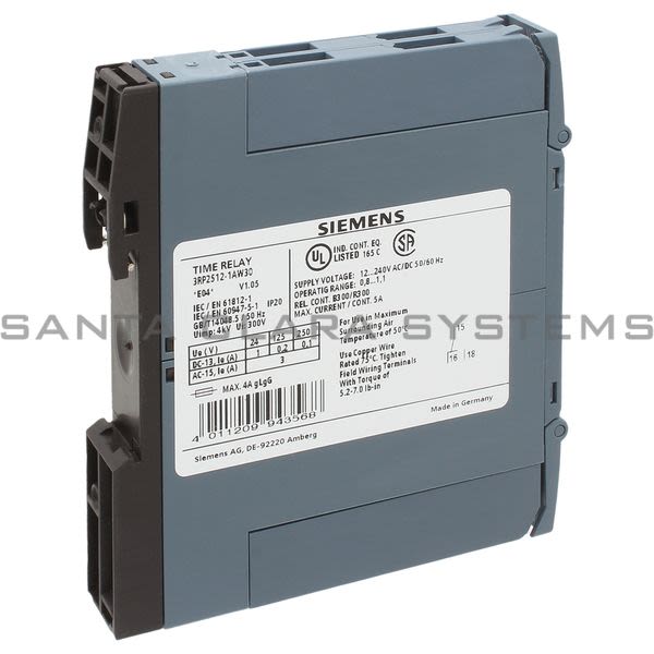 Siemens 3RP2 512-1AW30  Timing Relay | 3RP2512-1AW30 Product Image