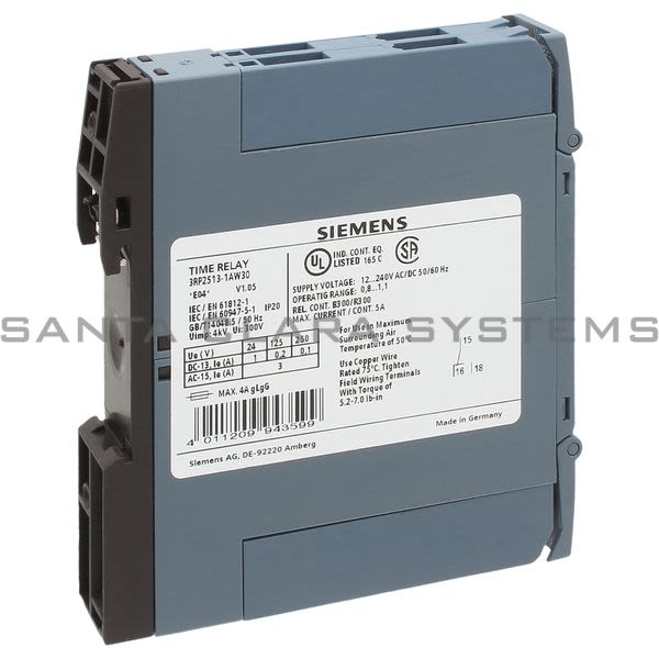 Siemens 3RP2513-1AW30 Timing Relay | 3RP2513-1AW30 Product Image